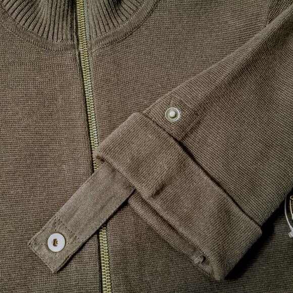 Worth Caterpillar Kangaroo Pocket Zip Short Sleeve 100% Cotton Cardigan … - Picture 4 of 7